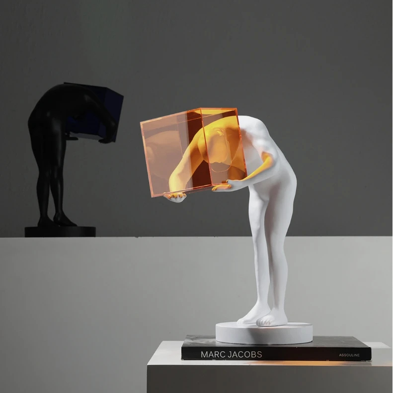 Modern Minimalist Living Room Office Decoration Home Accessories New Creative Orange Home Decor Wholesale Acrylic Home Decor