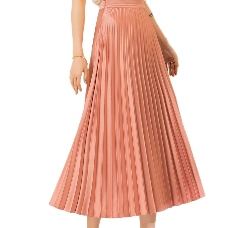 Stylish High Waist Formal Long Maxi Pleated Skirts Women