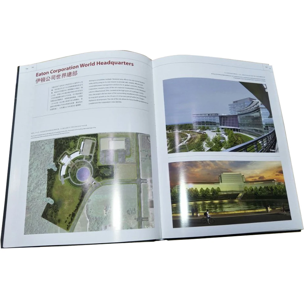 Custom A4 Glossy Brochure Books Softcover Brochures Perfect Binding Thank You Gift Cards Print