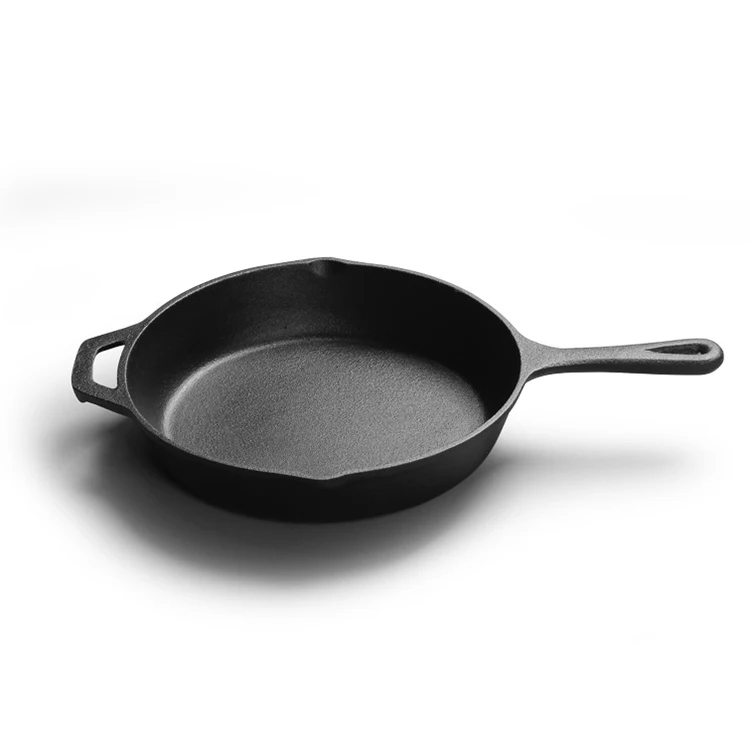 Factory New Arrival Kitchen Accessories Non-coating Cast Iron Frying Pan 10 Inch 12 Inch Cooking Pot