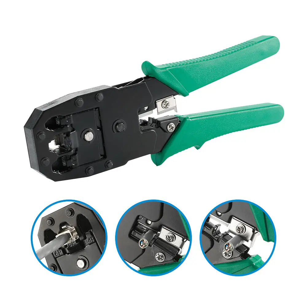 12 в 1 Ethernet Cat5 Cat5e LAN кабель DIY сетевой комплект сумке UTP STP RJ45 RJ11 RJ12 набор сетевых инструментов из углеродистой стали