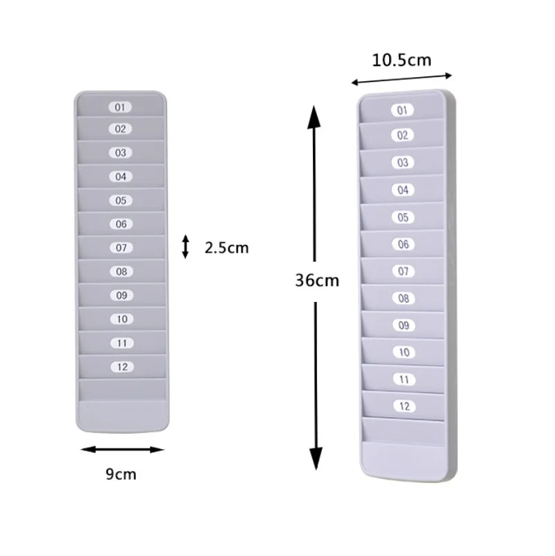 12 ID IC Card Holder OEM Wholesale 12 slots Plastic Time card Rack Time Attendance Card Staff Assorted Rack