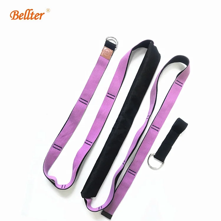 New Design Cotton Waist Exercise Belt Yoga Fitness Strap d ring door stretching strap