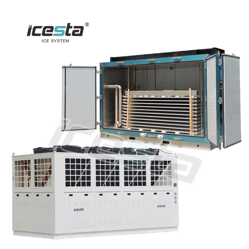 ICESTA Low temp Condensing unit Contact plate Freezer for fish