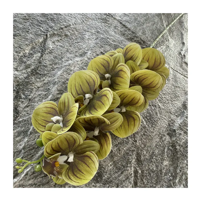 High Quality 9 heads Faux Phalaenopsis Branches Orchid Real Touch Stems Artificial Flowers For Home Wedding Party Decorations