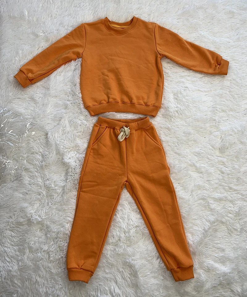 RTS baby clothing sets long sleeve bodysuit jumpers for kids hemp crewneck
