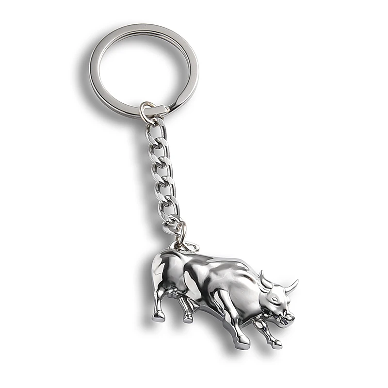 Bull Shape Metal Key Pendant Creative Key Chain Gifts Letter Car Brand Logo Custom Luxury Keychain