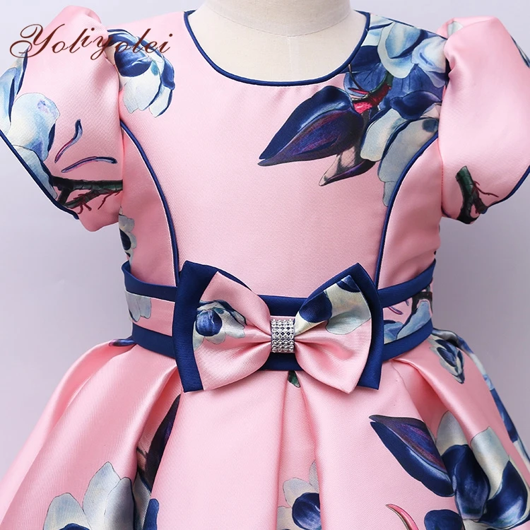 Новейшее летнее платье в африканском стиле с цветочным принтом для девочек, платья для девочек