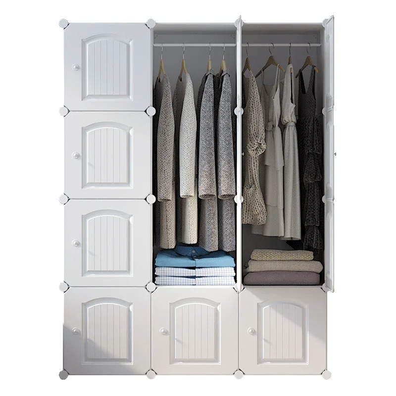 Portable Wardrobe Clothes Storage Organizer Closet Storage Closet Clothes With Hanging Rack Shoe Cabinet Corner Cabinet