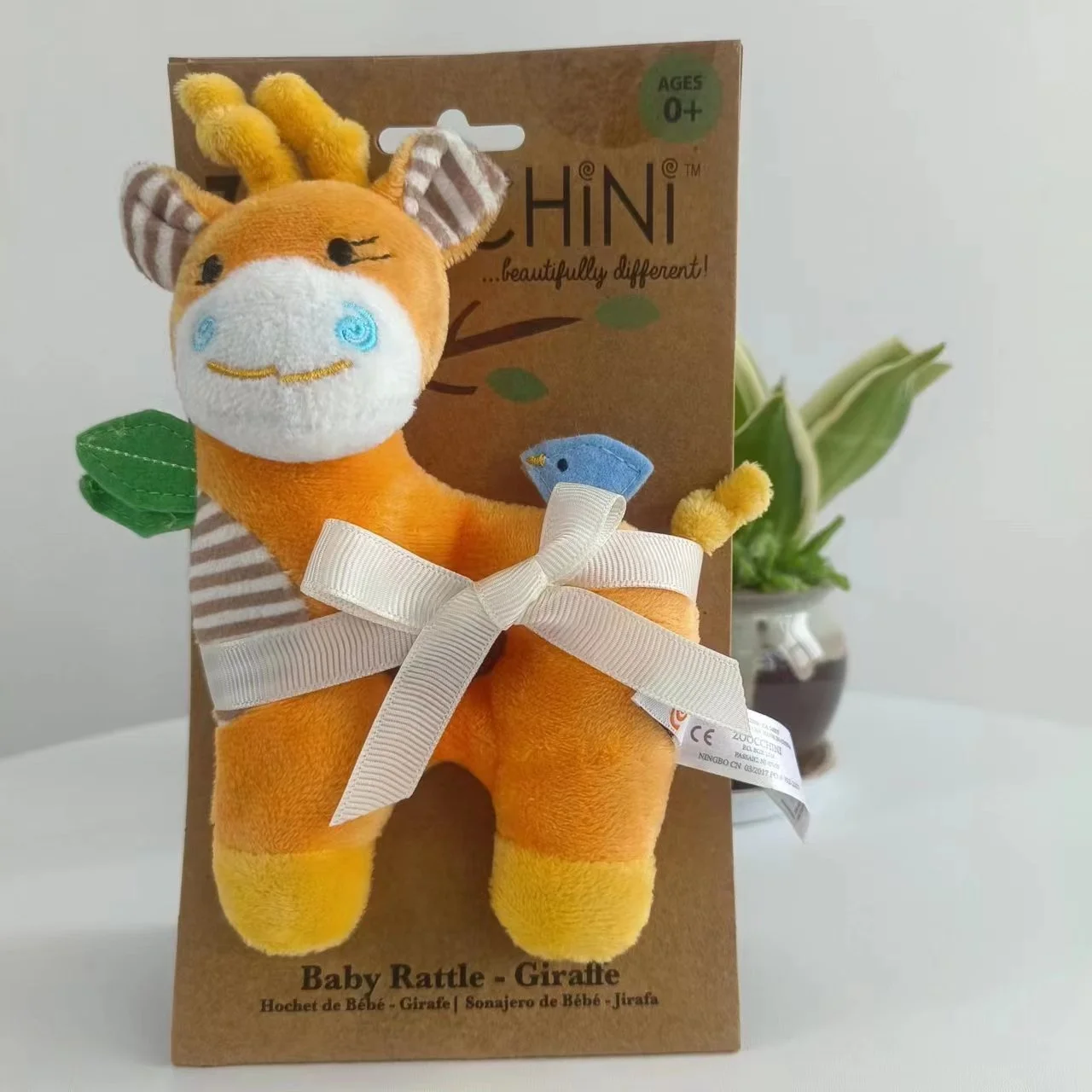 High Quality Plush Toy Giraffe Rattle For Baby Baby Rattle Squeaky Toy