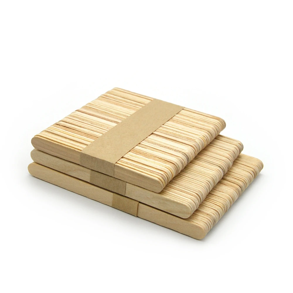 Деревянные палочки для мороженого, красочная деревянная ложка из березы в ведре