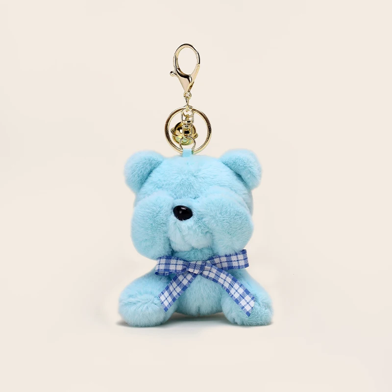 Cheap PendantShy Teddy Bear Cute Plushie Figure Keychain Plush Key Rings Toy