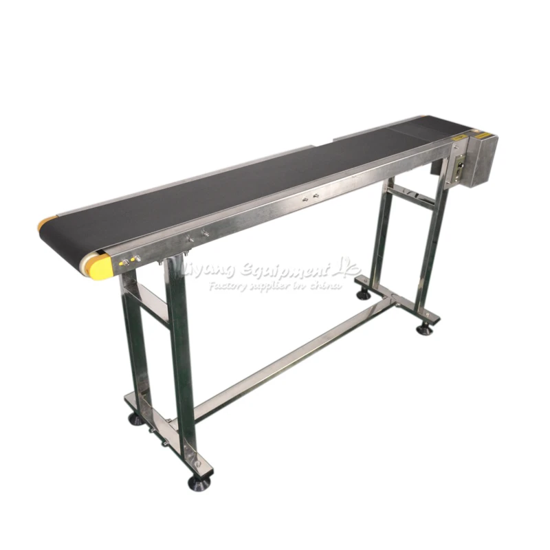 Stainless Steel Bottle Conveyor Belt 120W Double Buffles 1000mm 1500mm Length for Food Printer Fiber Laser Marking Machine Kit