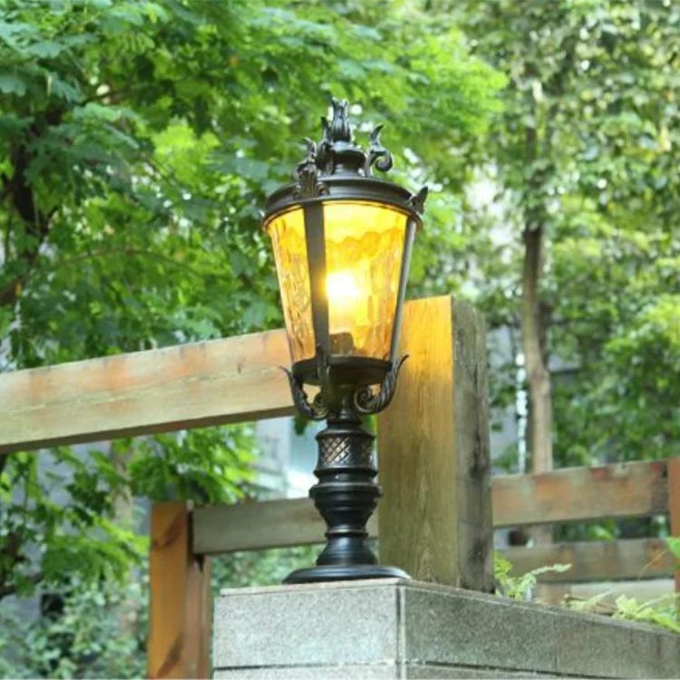 Casa Marseille Outdoor Lantern Pier Mount Fence Post Light Decorative Gate Lamp aluminum Pillar Light Pier Mount outdoor Light