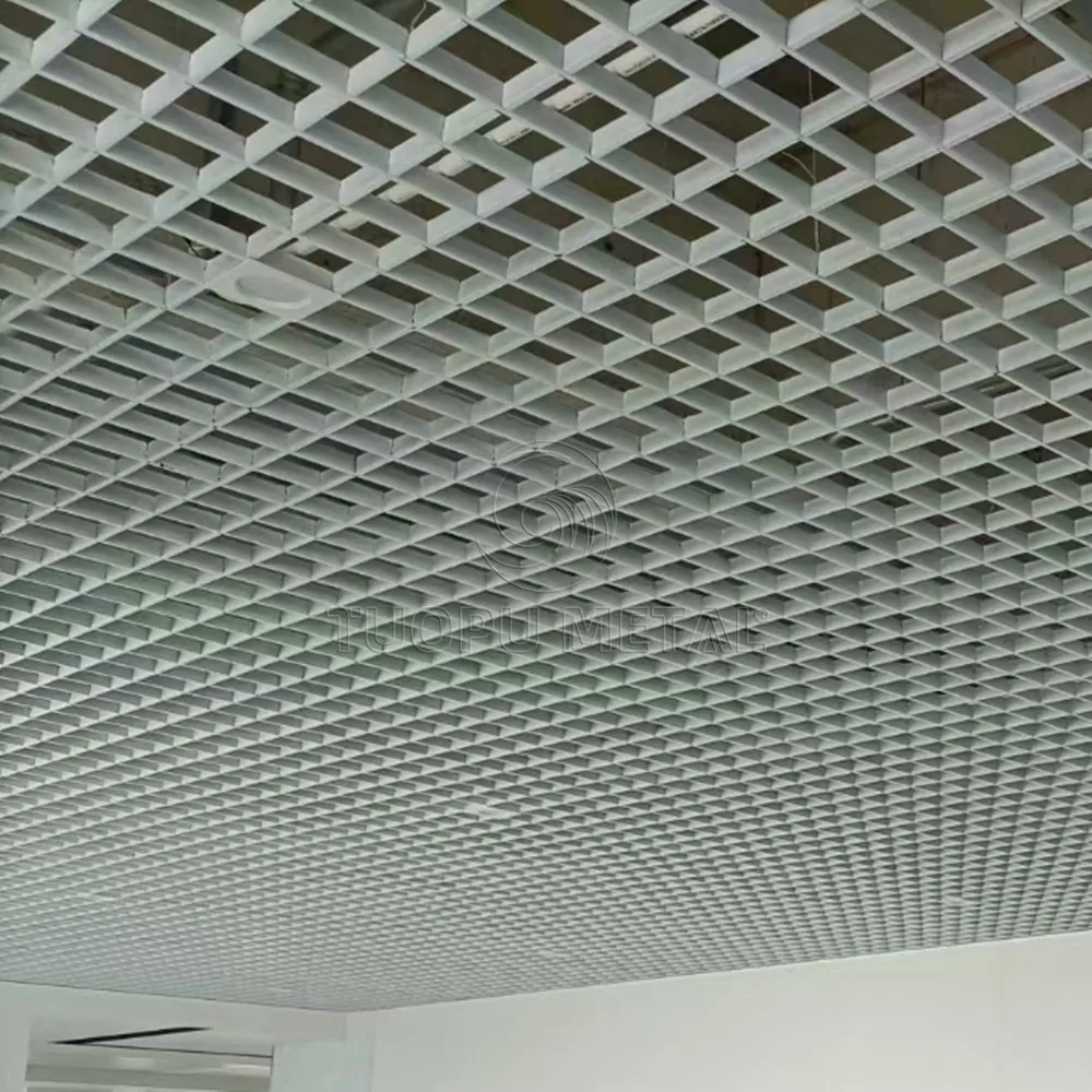 aluminum open grid suspended ceiling tile metal aluminum baffle/false/suspended aluminum ceiling grid