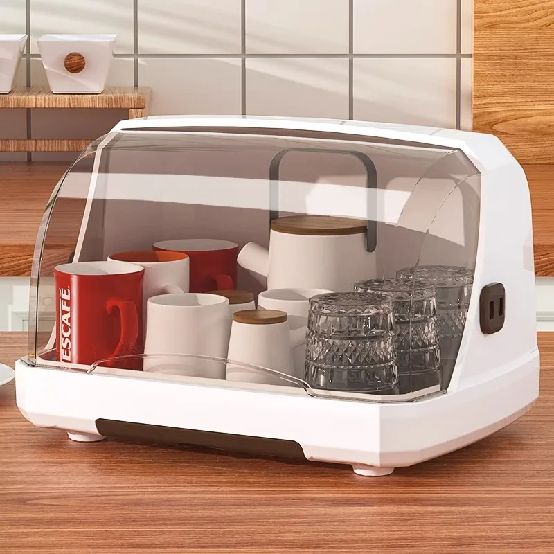 food grade PP material cup storage drainage dustproof storage box teacup organizer cup storage rack