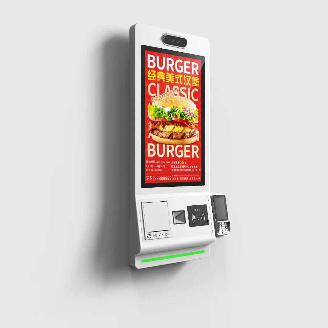 21.5 Inch Interactive Self Service Payment Kiosk N-F-C Card Reader QR Scanner Self Ordering Kiosk in Restaurant Solution