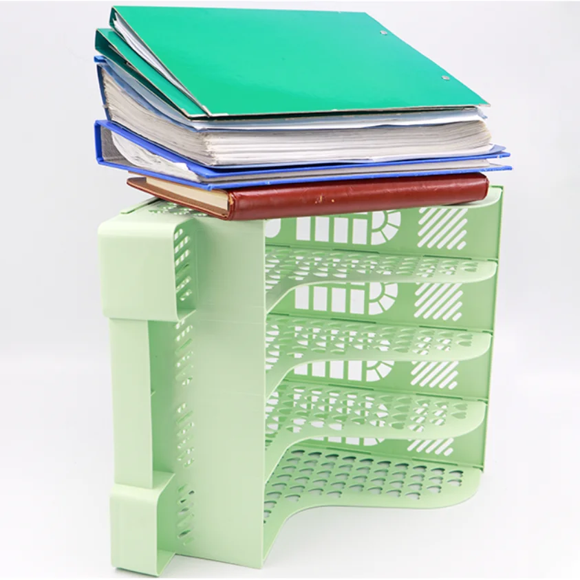 Magazine A4 File Holder Clipboard Rack Table Magazine Display racks 4 layers Plastic Metal file tray file organizer