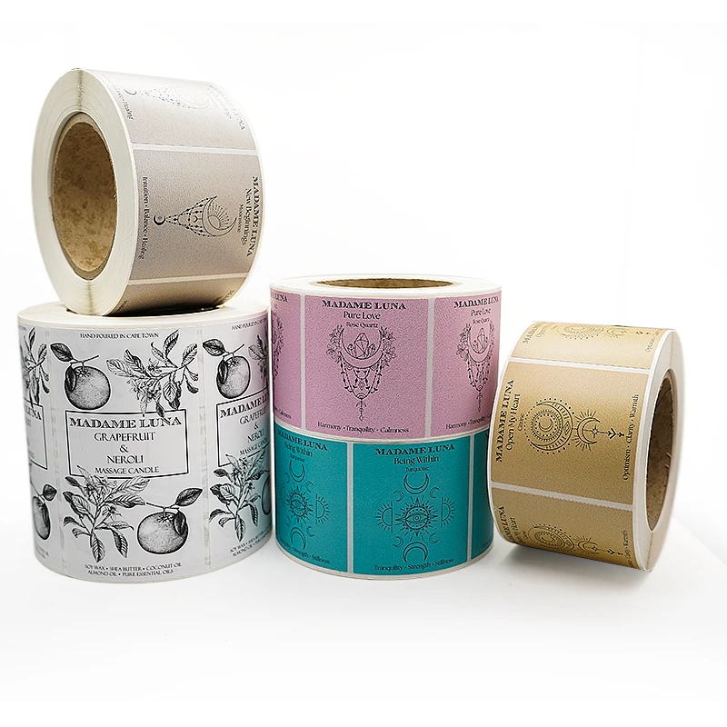 Personalised Custom Self Adhesive Roll Printing Candle Jar Labels Etiquetas Adhesivas Vinyl  Sticker For Us Market