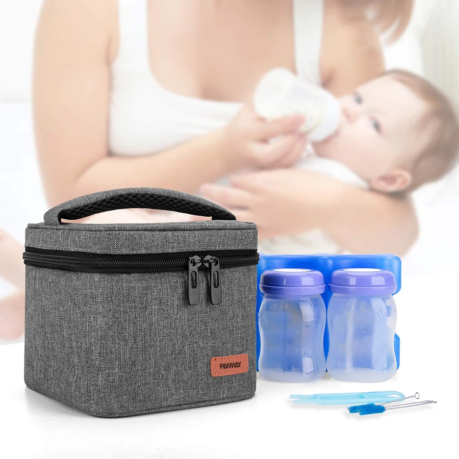 Travel Stylish Portable Breastmilk Cooler Bag for Four Bottles up to 5 Oz Insulated Baby Bottle breast milk cooler