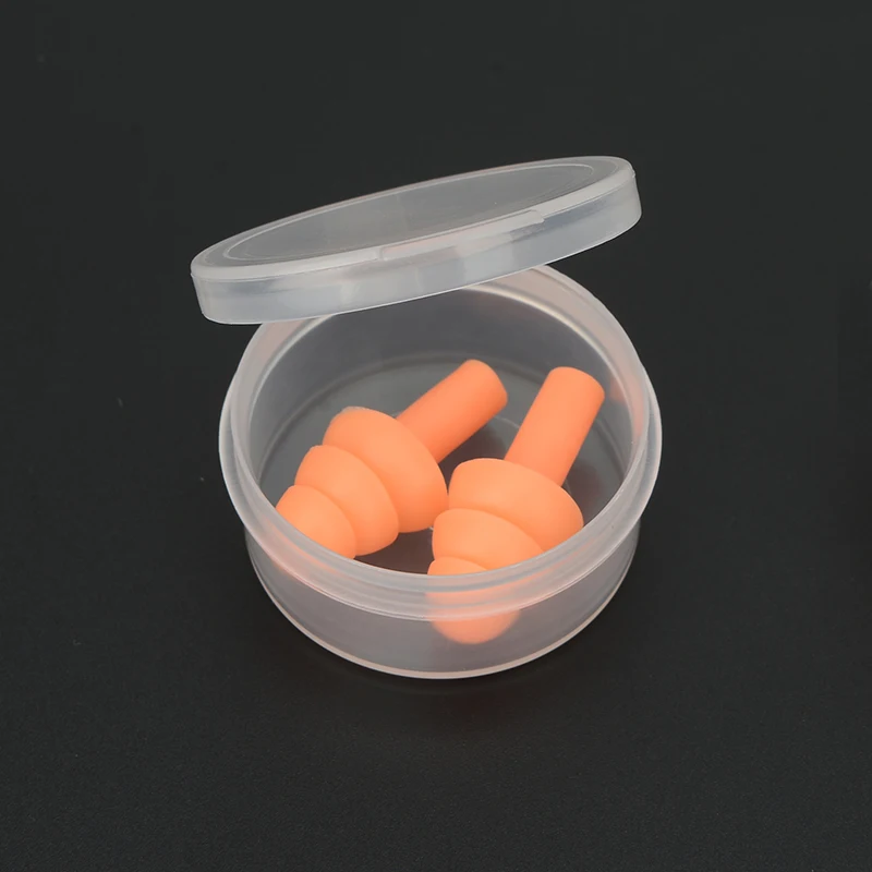 
Custom Sleep Protection Waterproof Soundproof Ear Plugs Anti-Noise Silicone Earplugs with Boxed 