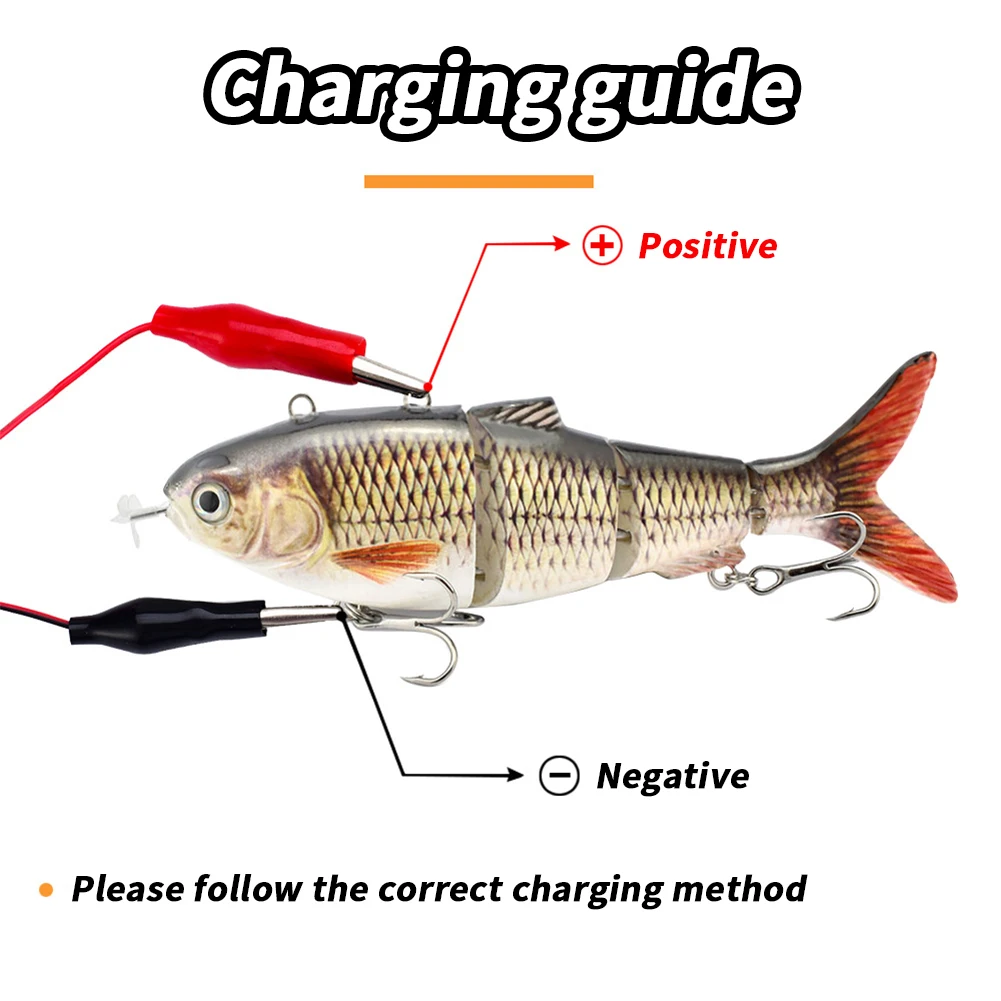 Fishing Lure USB Rechargeable Self Swimming Smart Lures Automatic Electronic Fish Multi Joint Bait Handy