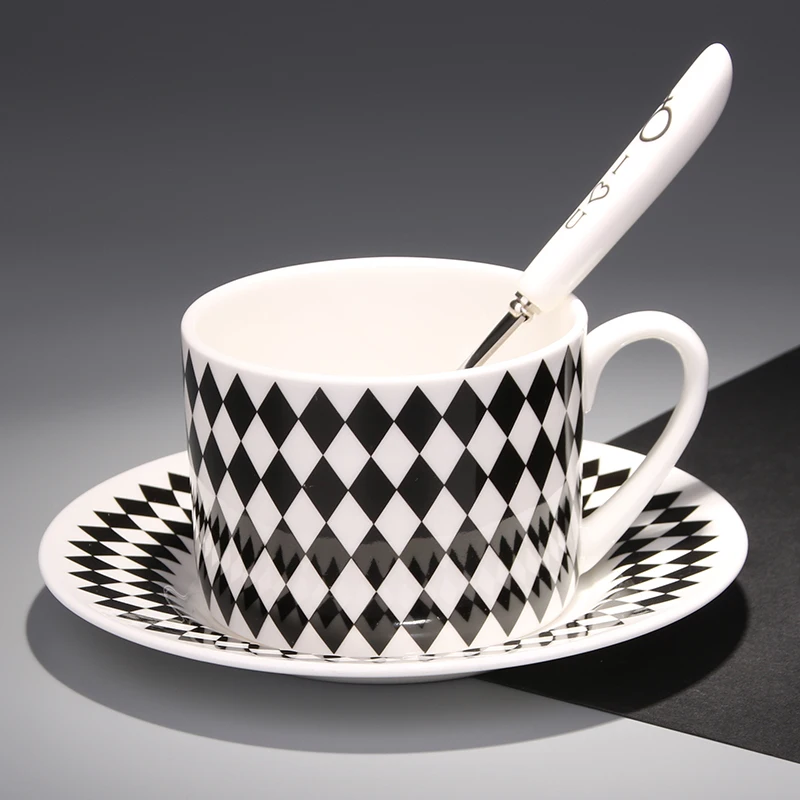 Custom Eco-Friendly 220ml bone china coffee cup set for wholesale cheap price light weight classic shape cup and saucer
