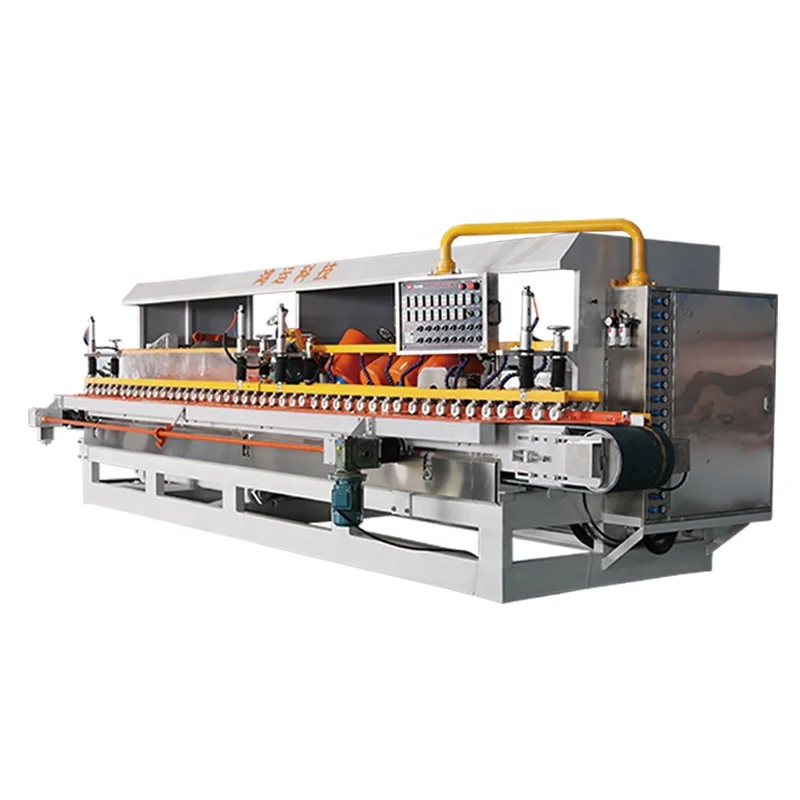 8 10Head Marble Granite Stone Line Edge Polisher strip porcelain 6 head polishing line Tile Squaring Ceramic Processing Machine