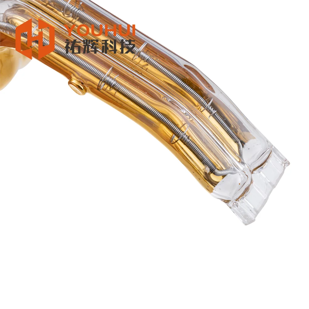 Short wave twin tube halogen lamp L-type Industrial oven equipment heating tubes
