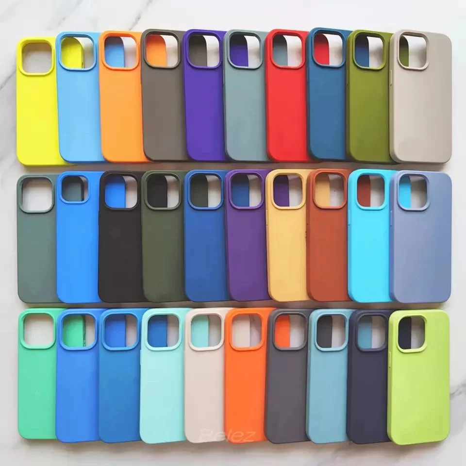 Чехол из жидкого силикона с логотипом для Apple iPhone X XR XS 11 12 13 14 Plus Mini