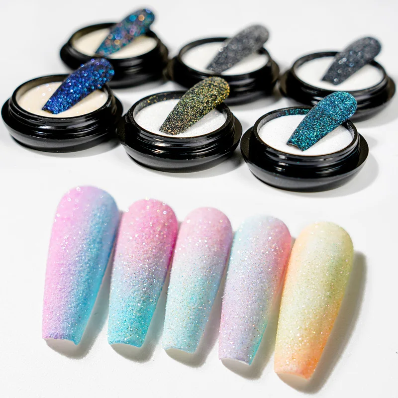 Candy Sugar Mermaid Glitter Chrome Nail Polish Pigment Woolen Loosen Nail Powder