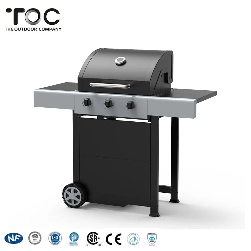 Современные высокого качества для сада из нержавеющей стали 3 конфорки вилла вечерние барбекю гриль для барбекю плита