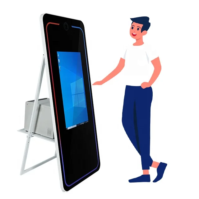 2022 Newest 40inch 70inch mirror photo booth affordable magic mirror photo booth
