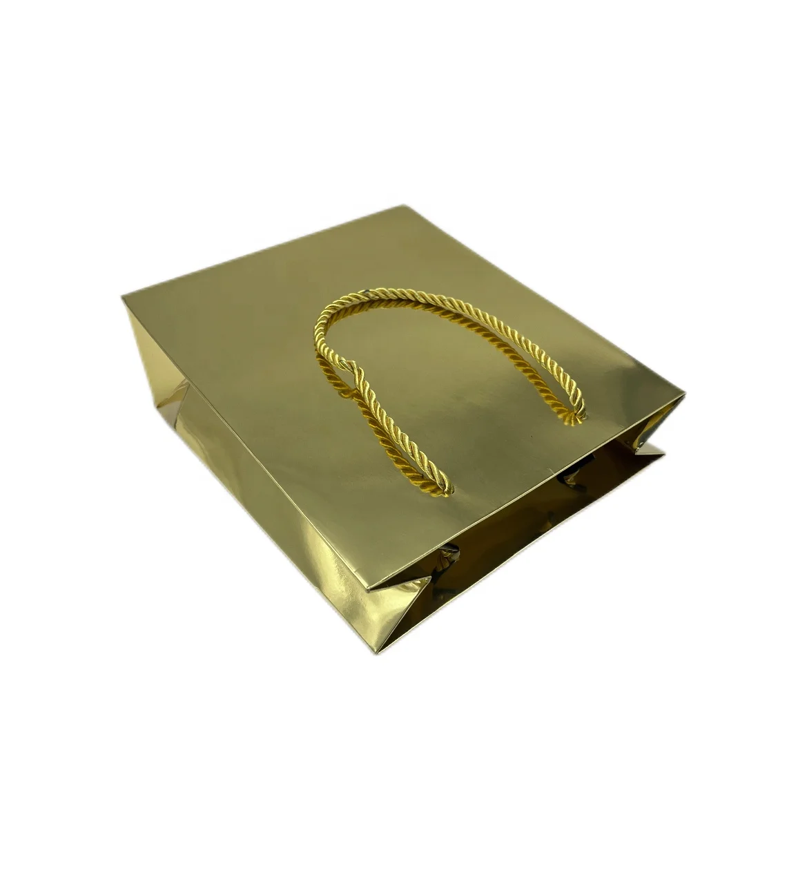 Custom Paper Bag Gift Packaging Hot Selling Gold Foil Paper Gift Bags With Handle