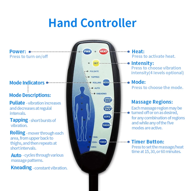 10 Motors massage mattress Massage Mat Full Body Massage Mattress Pad for Back