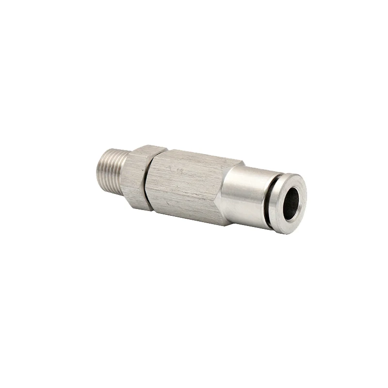 SS 316  Custom OEM Non Return Valves Single Direction Fittings SPCV8-01 Food Grade Sanitary Stainless Steel Check Valve Fitting