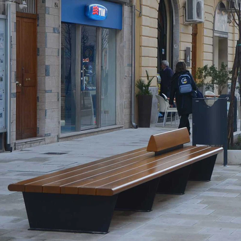 Park benches heavy duty seat large garden furniture outdoor wood bench for public street