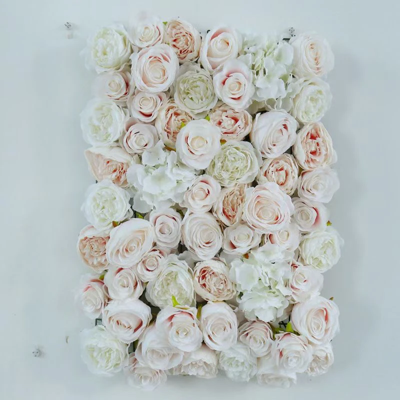 Custom 3D Pink Flowerwall Wedding Artificial Silk Rose Flower Wall Panel Backdrop Artificial Flowers Decorative Flowers For Wall