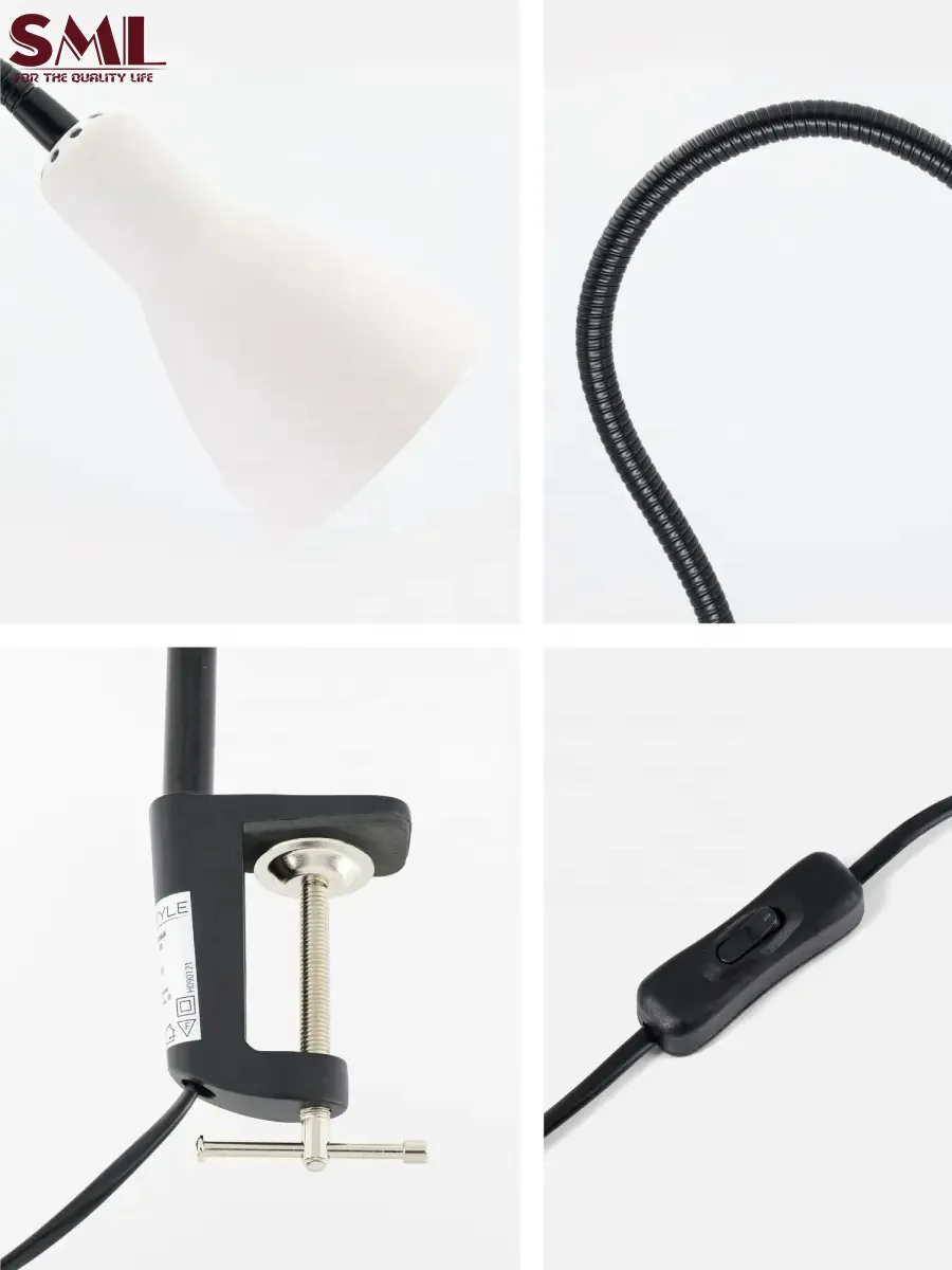 SML Creativity Iron light Adjustable Clip light online switch on/off Reading lamp