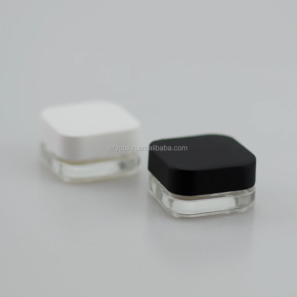 
Wholesale 5g/7g empty square cosmetic glass jar for cream 