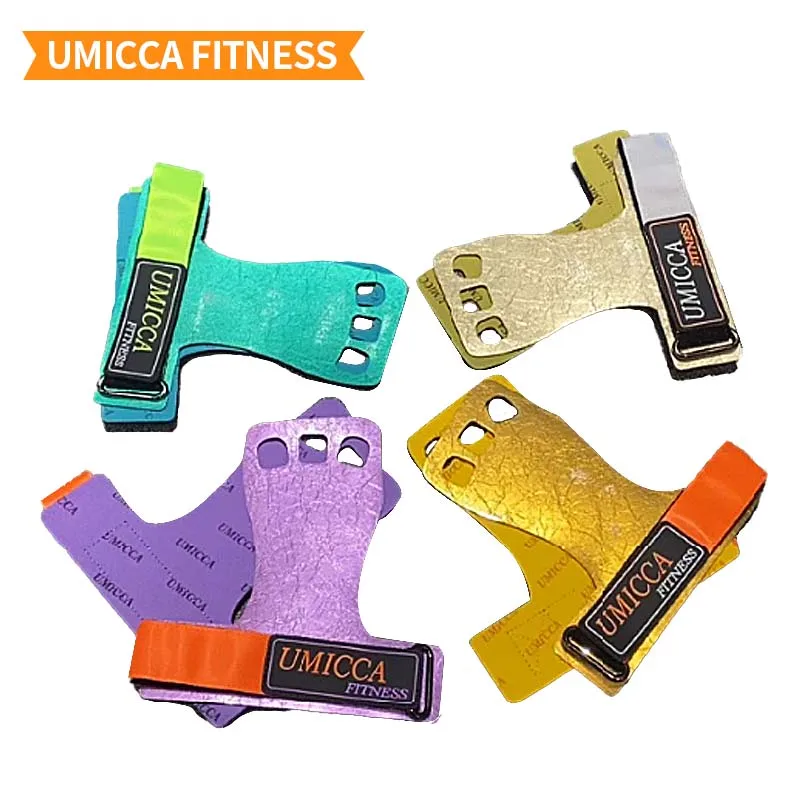 Verchoo New Arrival Non Slip Colorful Basketball Microfiber Fitness Accessories Cross Fit Grips Gymnastics 3 Hole Hand Grips
