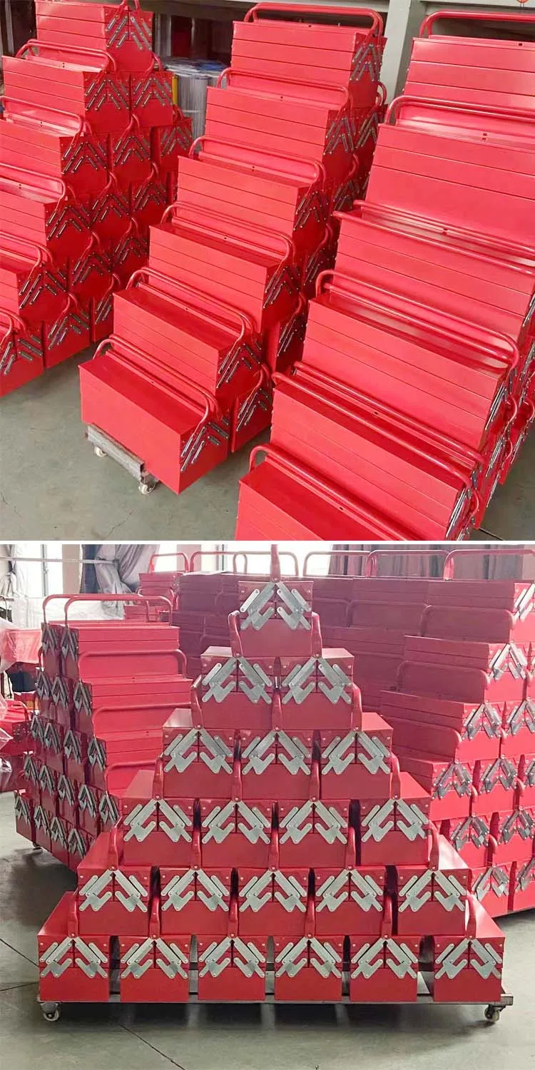 22 inch Double Handles Portable Metal Waterproof 118pcs Electric Drill And Hand Tool Box Cabinet With Metal Tool Box