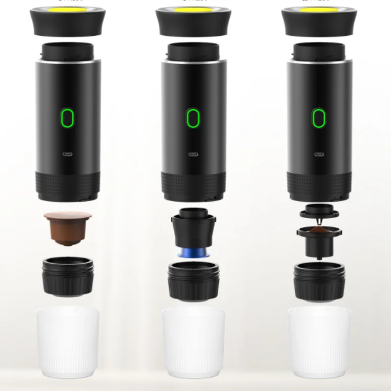 Factory 3-in-1 Wireless Rechargeable Handheld Coffee Cup Heating Electric Espresso Machine Portable Coffee Maker