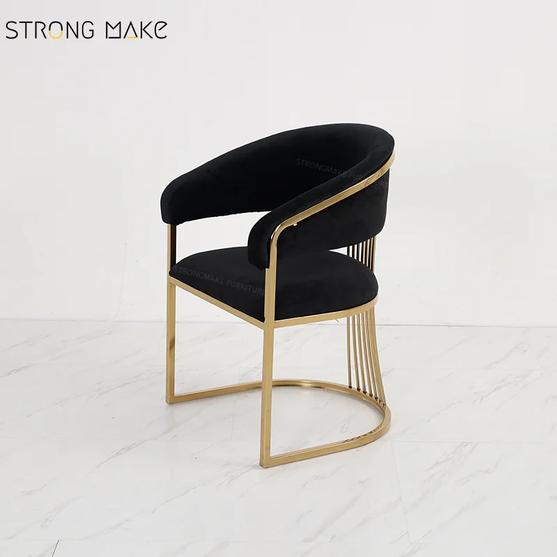 Minimalist Golden Metal Hotel Restaurant Dinning Room Chairs Modern Luxury Chairs For The Dining Room