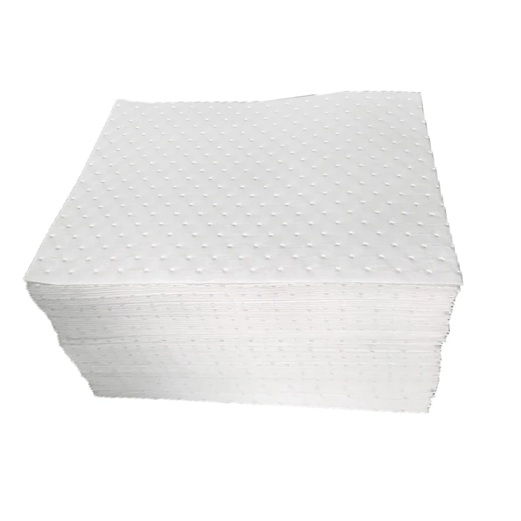 Perforated petroleum absorbent sheet for ocean oil spill cleanup