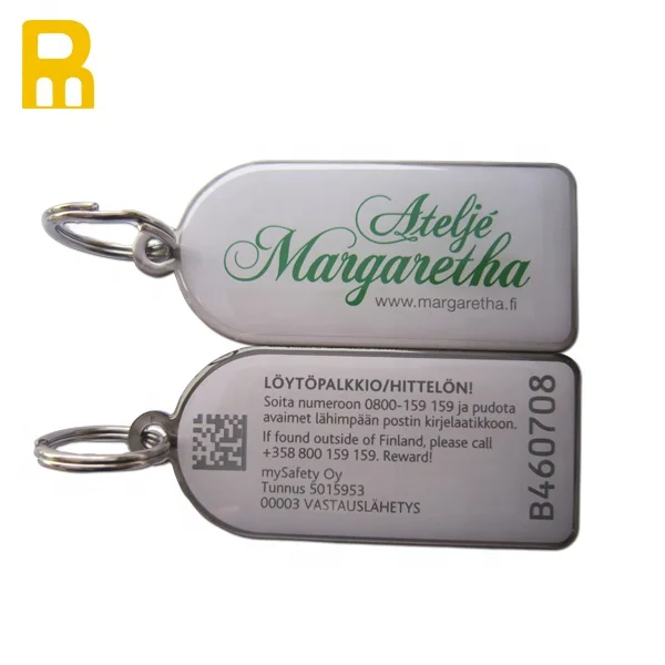 Plastic type acrylic hotel key tags / room number key chain