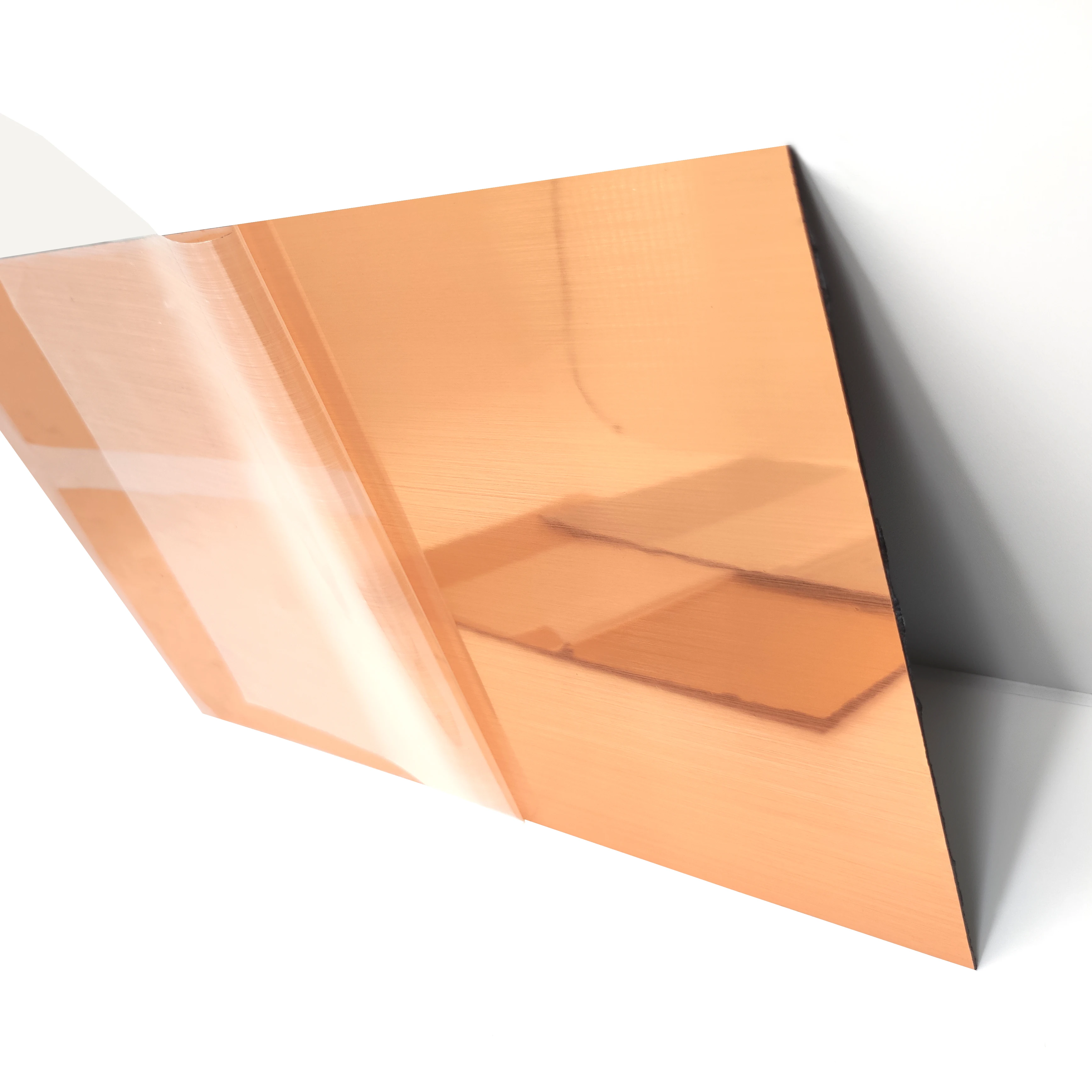 Factory Direct Sale Brushed Silver / Brushed Gold / Brushed Rose Gold Two-color Butadiene ABS Sheet