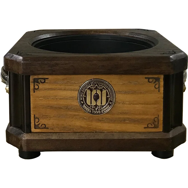 New Brand Retro Style High-end Small Electric Home Coffee Bean Roasting Cooler With Solid Wood or Log Design For Household Use