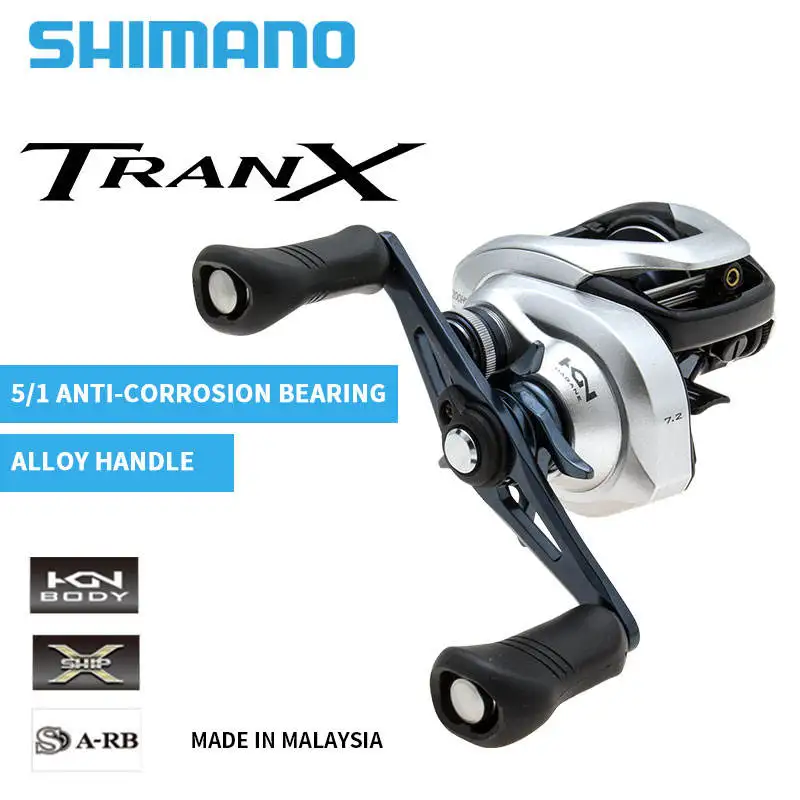 Original 2017 TRANX 200 300 401HG Baitcasting Reels 7.2:1 Gear Ratio 5+1BB 10kg Max Drag Saltwater Fishing Reel Left/Right Hand