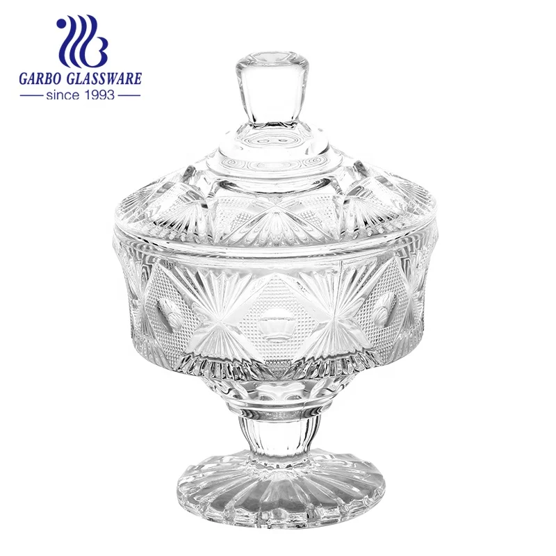 250ml Spray Color Crystal Hot Sales Glass Candy Sweet Pot Mini Jar With Lid Hot Selling Candy Holder Jar Fancy Candy Sugar Pot